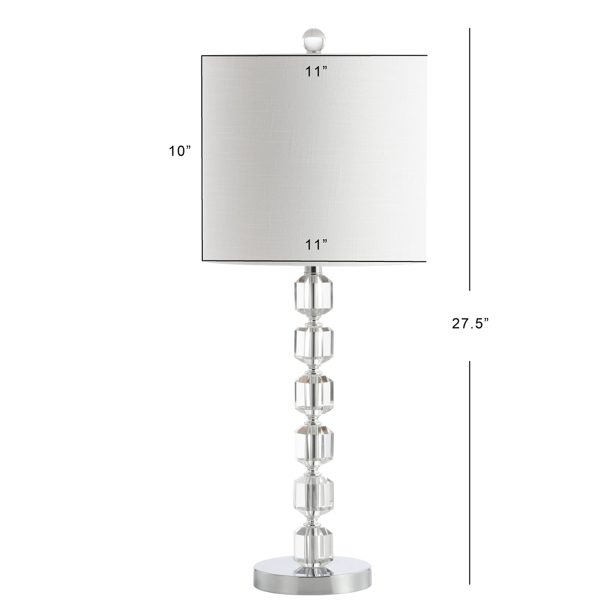 Cockatoo 27.5" Modern Stacked Crystal/Metal LED Table Lamp Set 2