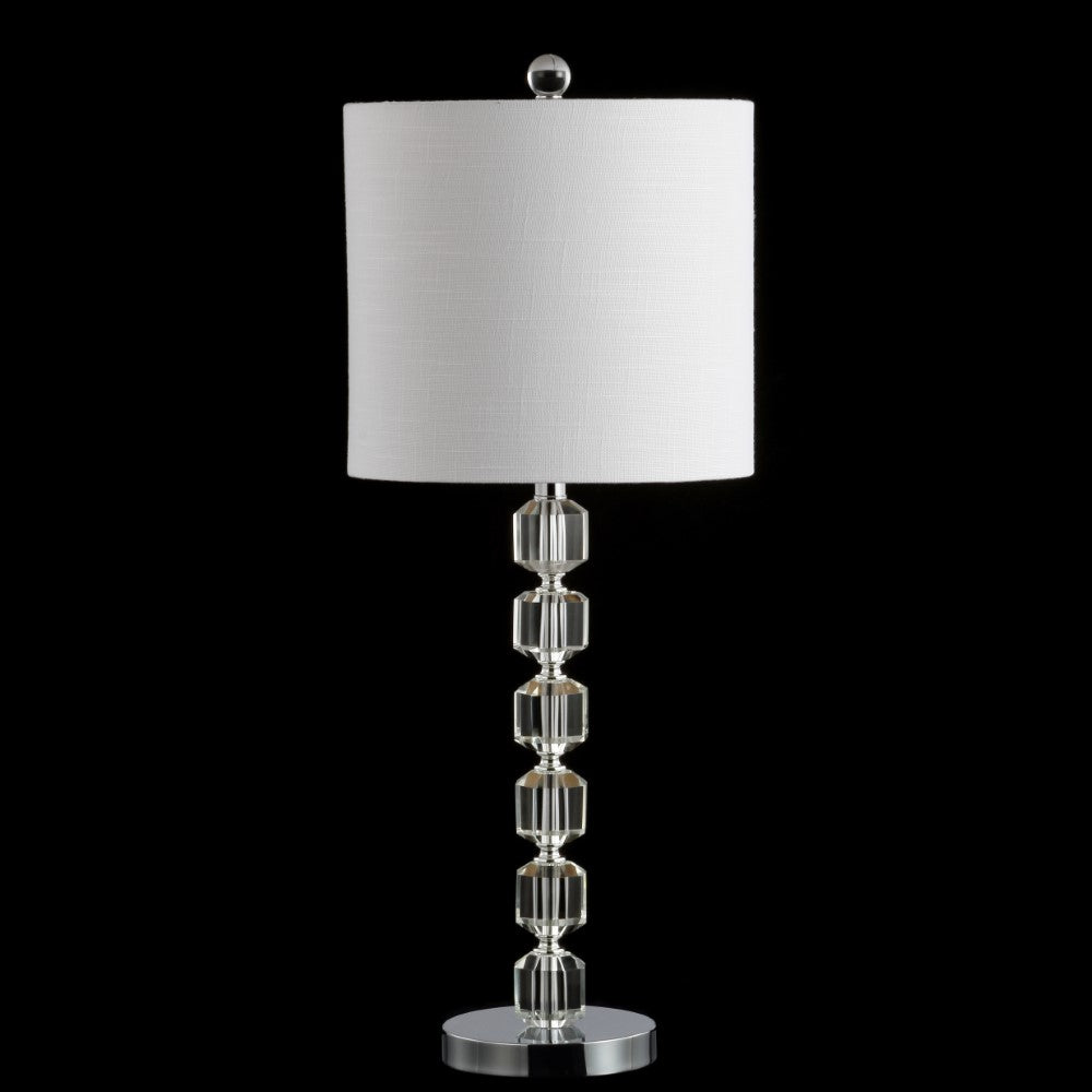 Cockatoo 27.5" Modern Stacked Crystal/Metal LED Table Lamp Set 2