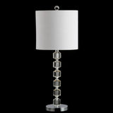 Cockatoo 27.5" Modern Stacked Crystal/Metal LED Table Lamp Set 2