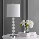 Cockatoo 27.5" Modern Stacked Crystal/Metal LED Table Lamp Set 2