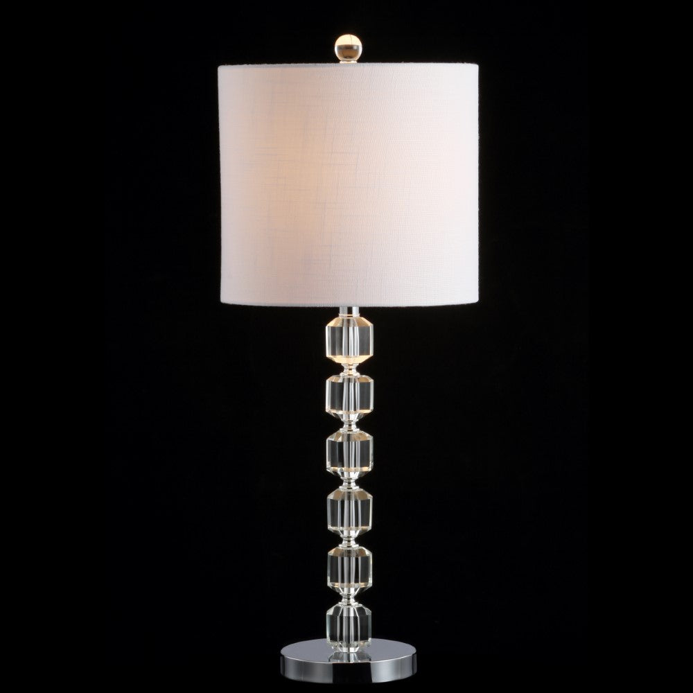 Cockatoo 27.5" Modern Stacked Crystal/Metal LED Table Lamp Set 2