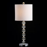 Cockatoo 27.5" Modern Stacked Crystal/Metal LED Table Lamp Set 2