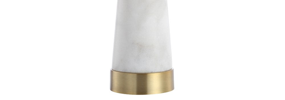 Doyle 26.5" Marble/Iron Gold Modern Column LED Table Lamp Set 2
