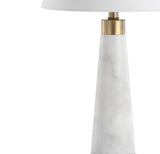 Doyle 26.5" Marble/Iron Gold Modern Column LED Table Lamp Set 2
