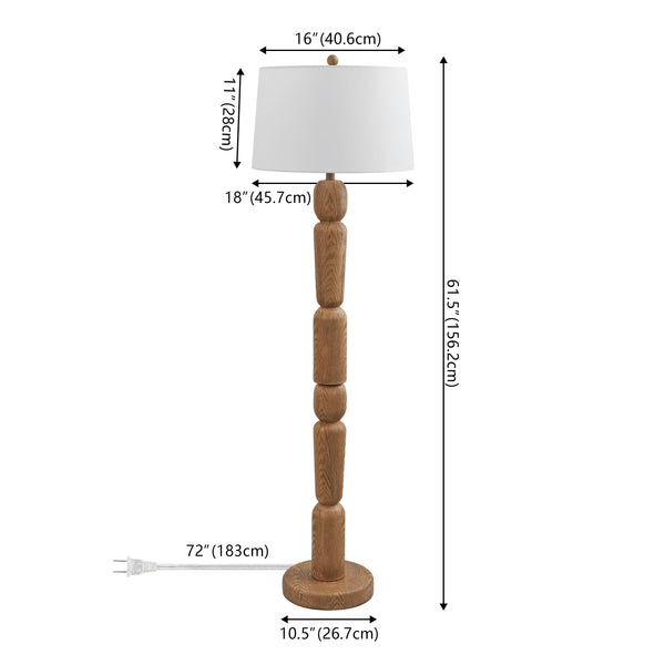 Dimension Image Antique Brown Wood Finish