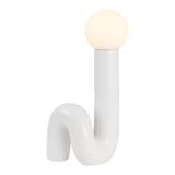 Fern 18" Scandinavian Minimalist Ceramic Spiral Tube LED Table Lamp