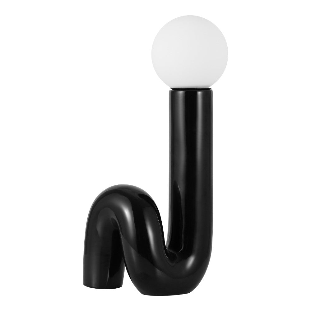 Fern 18" Scandinavian Minimalist Ceramic Spiral Tube LED Table Lamp