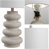 Maple 26" Modern Minimalist Resin Stacked Ovoid LED Lamp