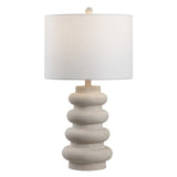 Maple 26" Modern Minimalist Resin Stacked Ovoid LED Lamp