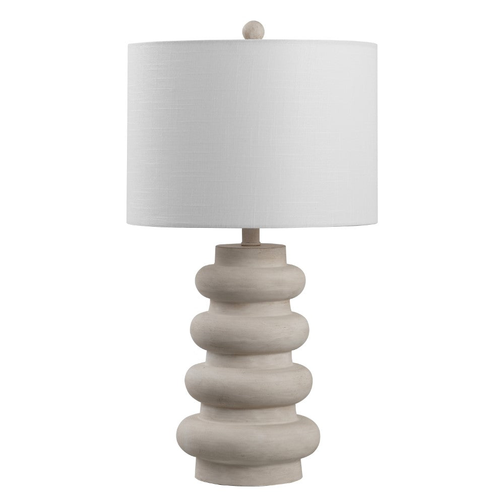 Maple 26" Modern Minimalist Resin Stacked Ovoid LED Lamp