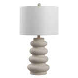 Maple 26" Modern Minimalist Resin Stacked Ovoid LED Lamp