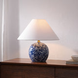 Elixor 17.25" Modern Cottage Floral Ceramic Globe LED Table Lamp