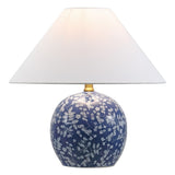 Elixor 17.25" Modern Cottage Floral Ceramic Globe LED Table Lamp
