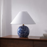 Elixor 17.25" Modern Cottage Floral Ceramic Globe LED Table Lamp