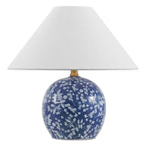 Elixor 17.25" Modern Cottage Floral Ceramic Globe LED Table Lamp