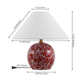 Elixor 17.25" Modern Cottage Floral Ceramic Globe LED Table Lamp