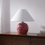 Elixor 17.25" Modern Cottage Floral Ceramic Globe LED Table Lamp
