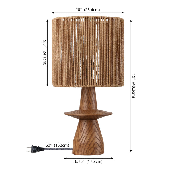 Dimension Image Brown Wood Finish (Set of 2)