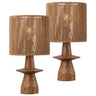 Brown Wood Finish (Set of 2)