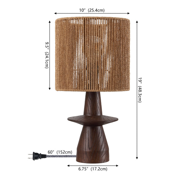 Dimension Image Dark Brown Wood Finish (Set of 2)