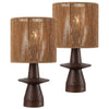 Dark Brown Wood Finish (Set of 2)