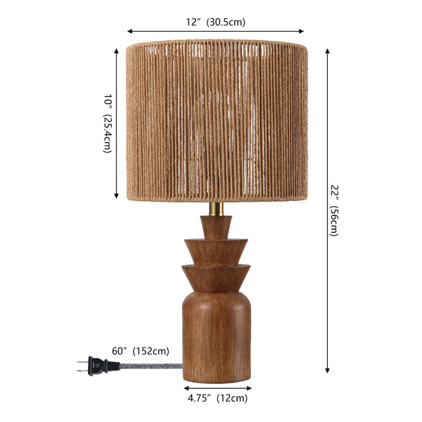 Dimension Image Brown Wood Finish (Set of 2)