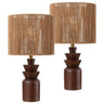 Dark Brown Wood Finish (Set of 2)
