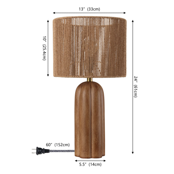 Dimension Image Brown Wood Finish (Set of 2)