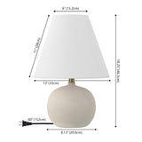 Aster 18.25" Minimalist Scandinavian Resin/Iron Gourd LED Table Lamp Set 2