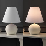Aster 18.25" Minimalist Scandinavian Resin/Iron Gourd LED Table Lamp Set 2