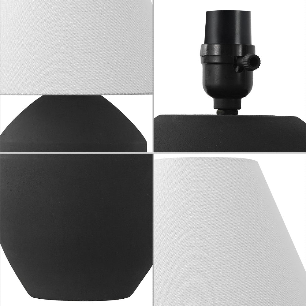 Hawk 20.5" Minimalist Scandinavian Resin/Iron LED Table Lamp Set 2
