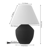 Hawk 20.5" Minimalist Scandinavian Resin/Iron LED Table Lamp Set 2