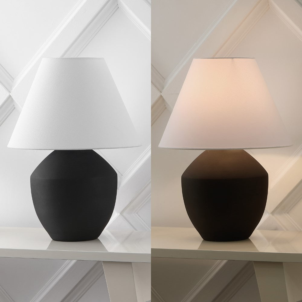 Hawk 20.5" Minimalist Scandinavian Resin/Iron LED Table Lamp Set 2