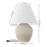 Hawk 20.5" Minimalist Scandinavian Resin/Iron LED Table Lamp Set 2