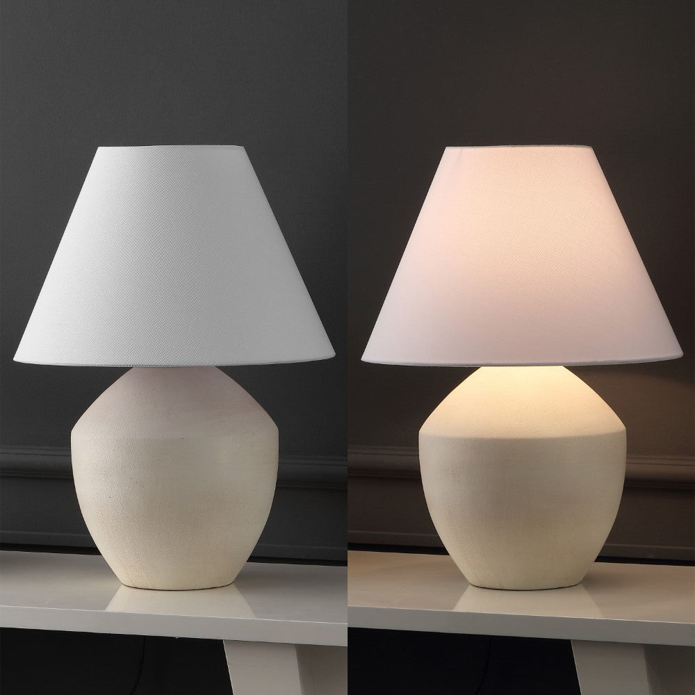 Hawk 20.5" Minimalist Scandinavian Resin/Iron LED Table Lamp Set 2