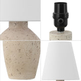 Adeline 19.5" Minimalist Scandinavian Concrete Effect Resin/Iron Ginger Jar LED Table Lamp Set 2