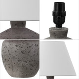Dahlia 18" Minimalist Scandinavian Concrete Effect Resin/Iron LED Table Lamp Set 2