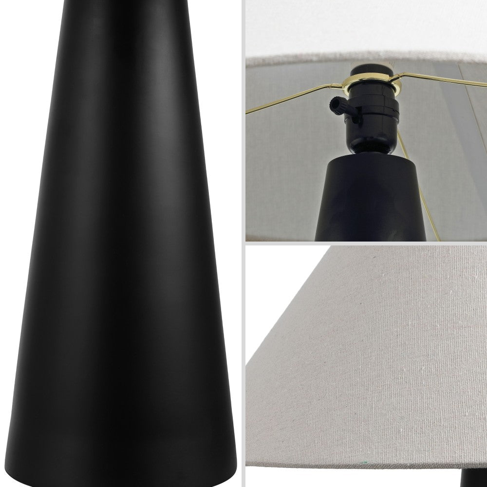 Harrison 22.5" Modern Contemporary Sculptural Tapered Cone Resin LED Table Lamp