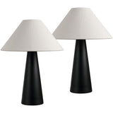 Harrison 22.5" Modern Contemporary Sculptural Tapered Cone Resin LED Table Lamp