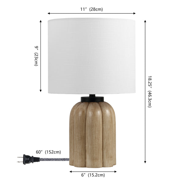 Dimension Image Antique Light Brown Wood Finish (Set of 2)