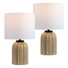 Antique Light Brown Wood Finish (Set of 2)