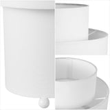 Haze 17.5 in. Modern Minimalist Fabric Stacked Cylinder LED Table Lamp