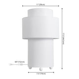 Haze 17.5 in. Modern Minimalist Fabric Stacked Cylinder LED Table Lamp