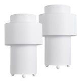 Haze 17.5 in. Modern Minimalist Fabric Stacked Cylinder LED Table Lamp
