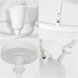 Wisteria 27.5" 6-Light Modern Minimalist Iron/Glass LED Chandelier