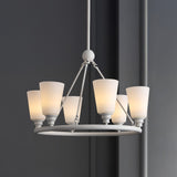 Wisteria 27.5" 6-Light Modern Minimalist Iron/Glass LED Chandelier