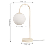 Miller 18.25" Iron/Glass Minimalist Mid-Century Globe LED Table Lamp