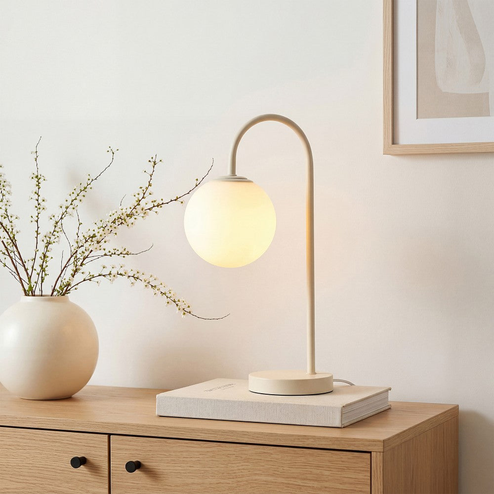 Miller 18.25" Iron/Glass Minimalist Mid-Century Globe LED Table Lamp