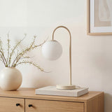 Miller 18.25" Iron/Glass Minimalist Mid-Century Globe LED Table Lamp