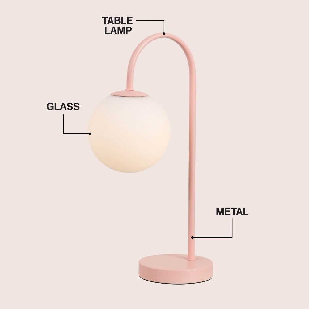 Miller 18.25" Iron/Glass Minimalist Mid-Century Globe LED Table Lamp